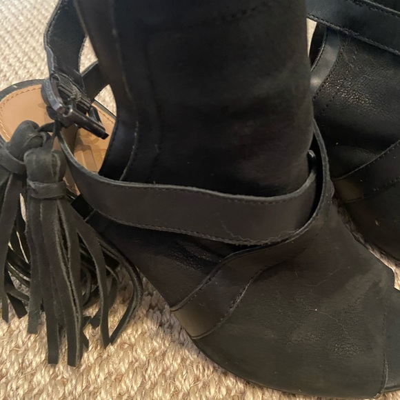 Sam Edelman Black Fringe Heels - Picture 11 of 14